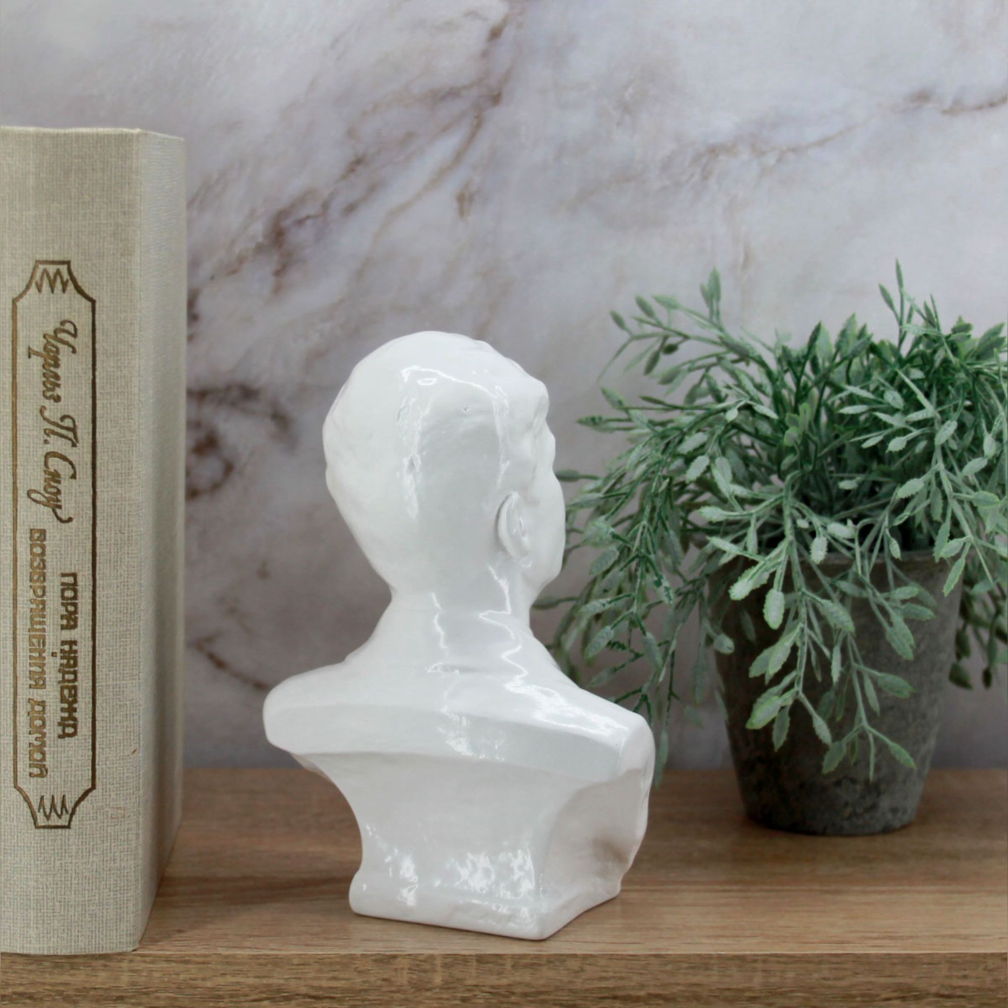 Миниатюра 7. Изделие "Статуэтка бюст Есенин С.А. большой", цвет белый глянец, категория "Бюсты".