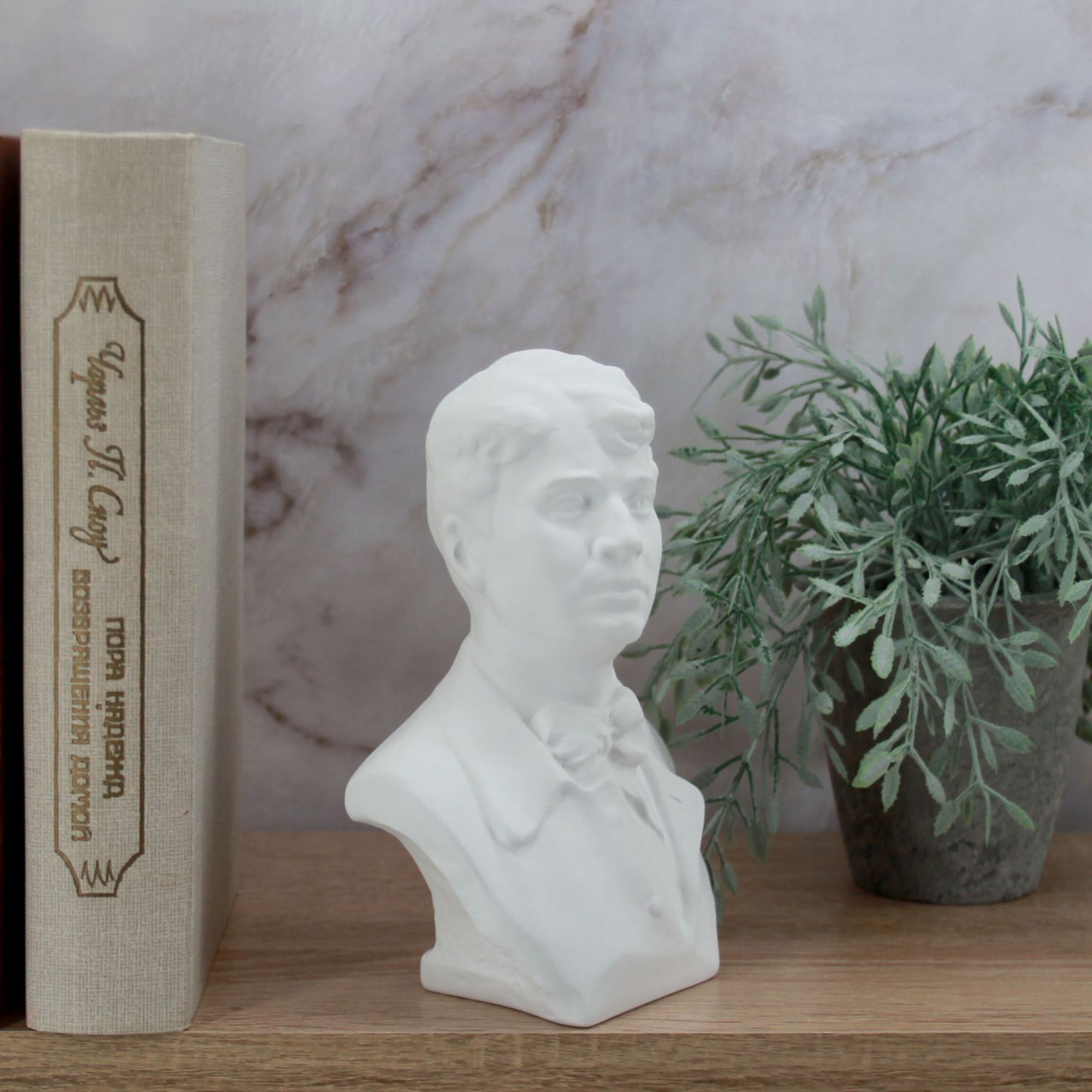 Миниатюра 10. Изделие "Статуэтка бюст Есенин С.А. большой", цвет белый матовый, категория "Бюсты".