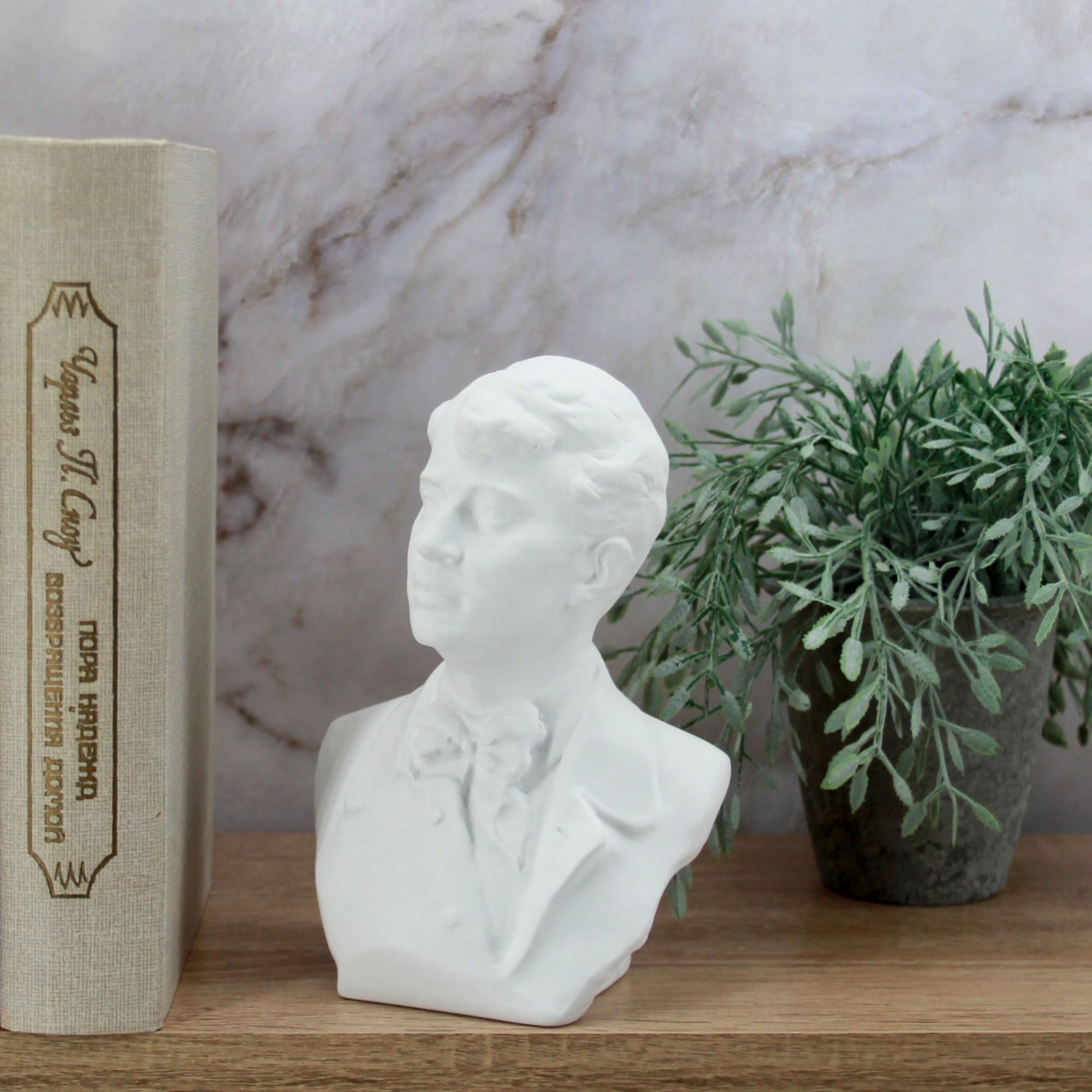 Миниатюра 11. Изделие "Статуэтка бюст Есенин С.А. большой", цвет белый матовый, категория "Бюсты".