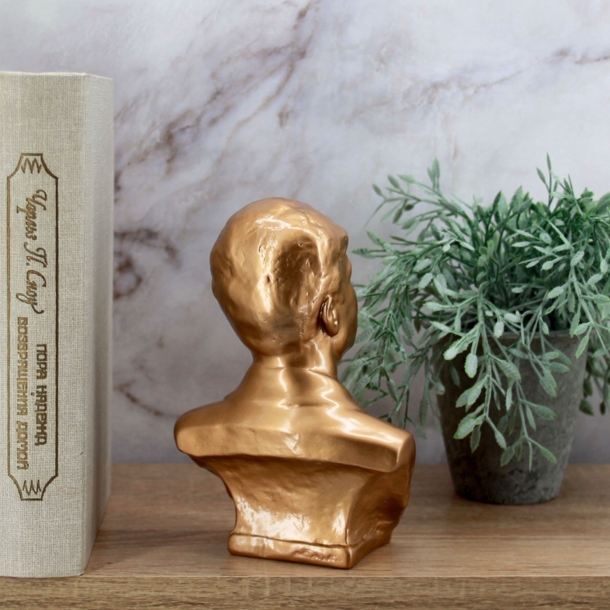 Миниатюра 4. Изделие "Статуэтка бюст Есенин С.А. большой", цвет темная бронза, категория "Бюсты".