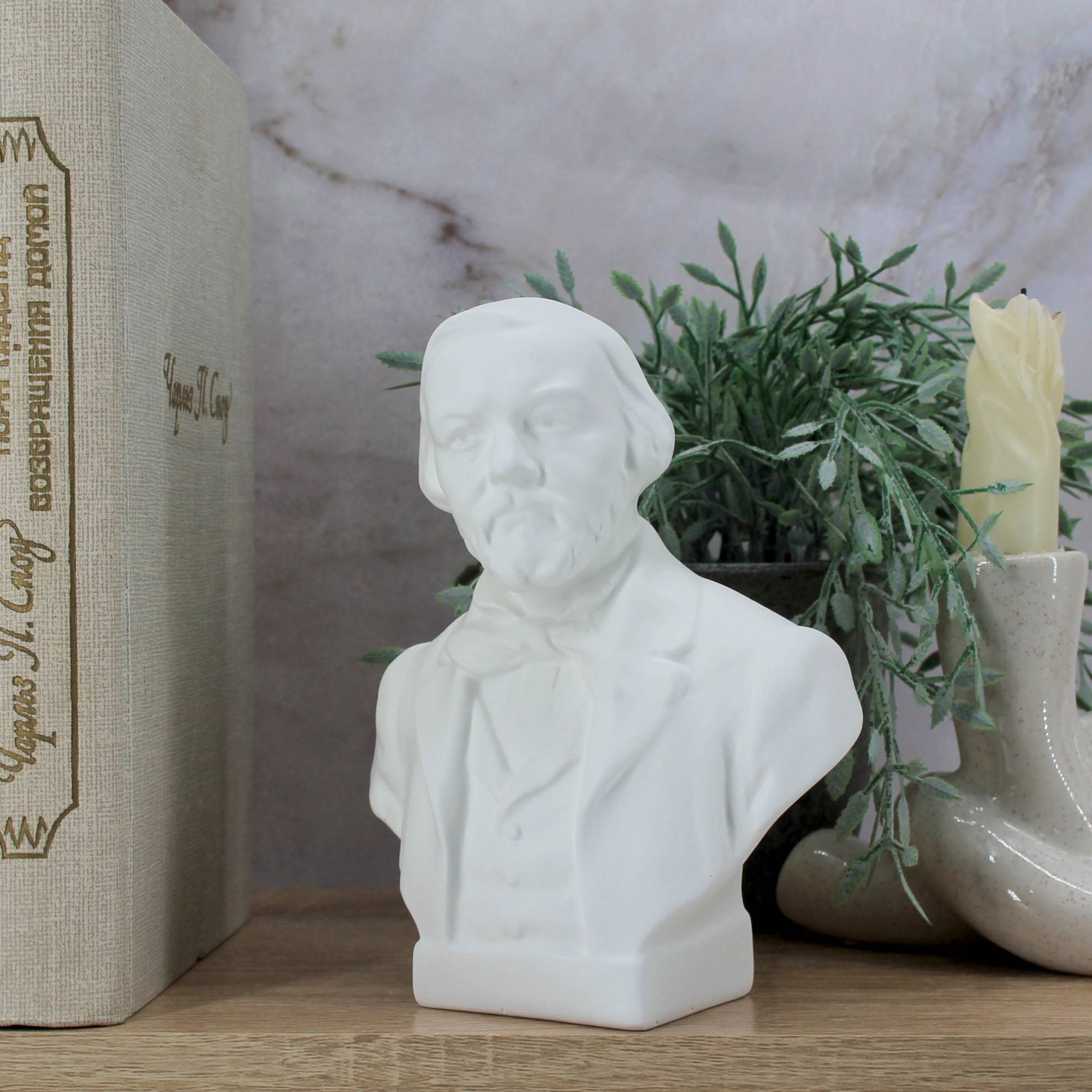 Миниатюра 6. Изделие "Статуэтка бюст Глинка М. И.", цвет белый матовый, категория "Бюсты".