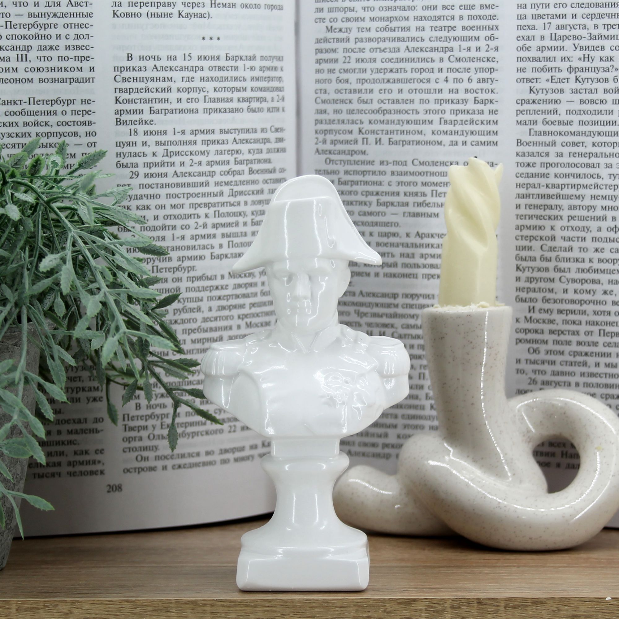 Миниатюра 5. Изделие "Статуэтка Бюст Наполеон Бонапарта", цвет белый глянец, категория "Бюсты".