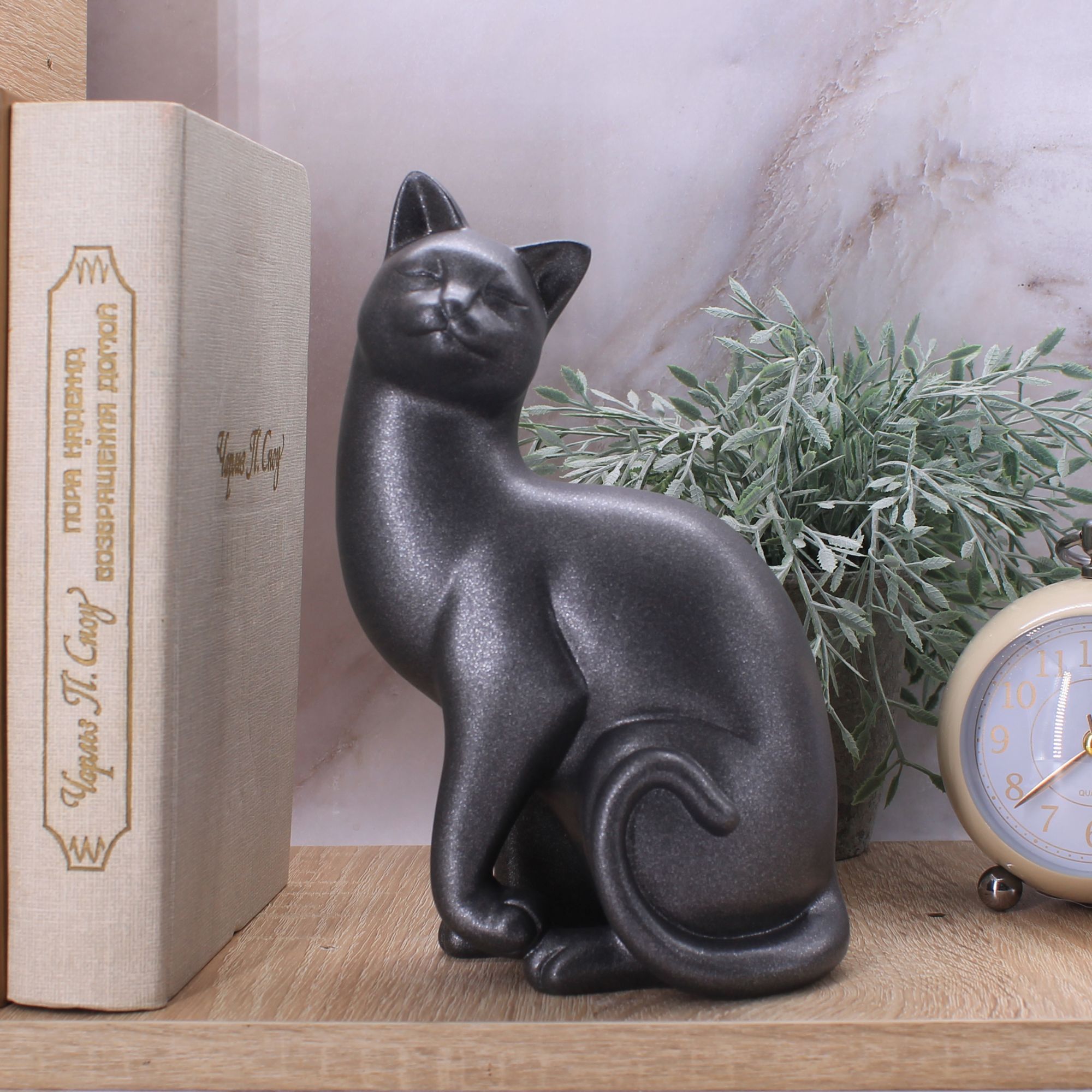 Миниатюра 17. Изделие "Статуэтка Кошка ", цвет металлик, категория "Кошки".
