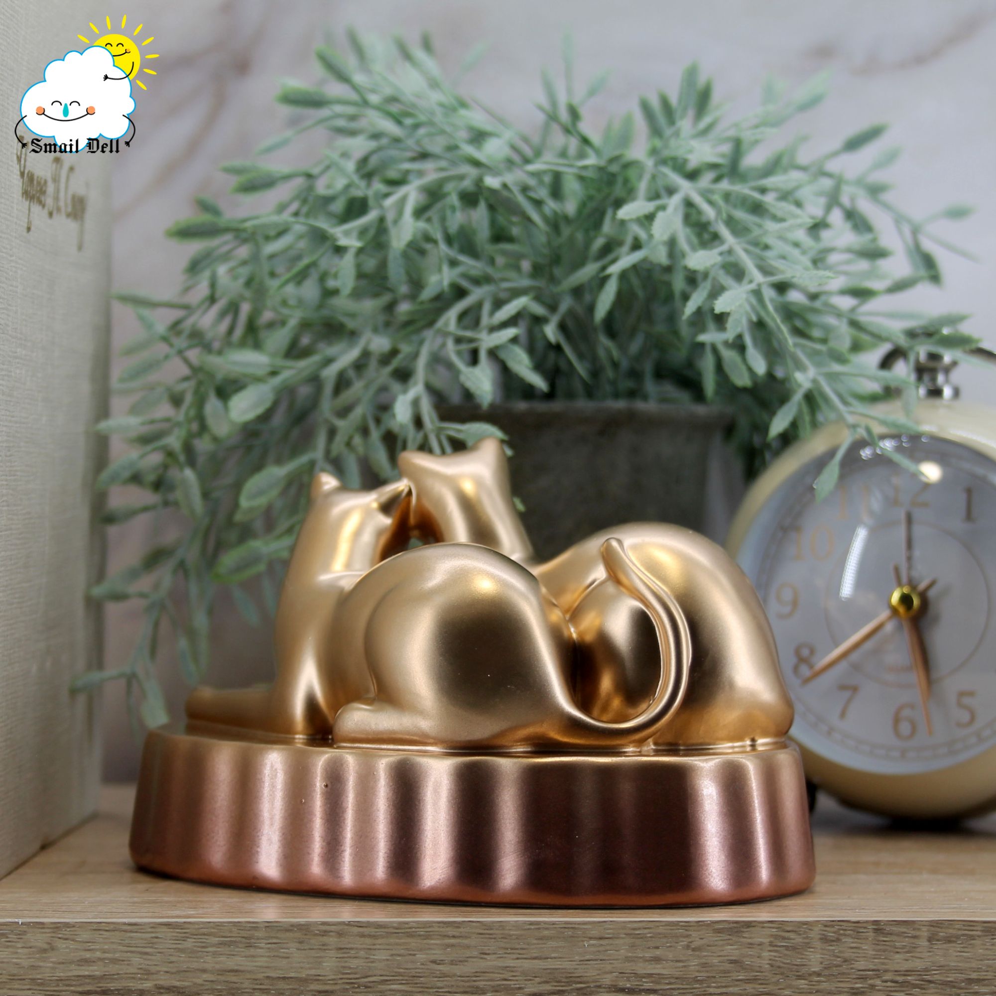 Миниатюра 4. Изделие "Статуэтка Коты влюбленные №6", цвет светлая бронза, категория "Кошки".