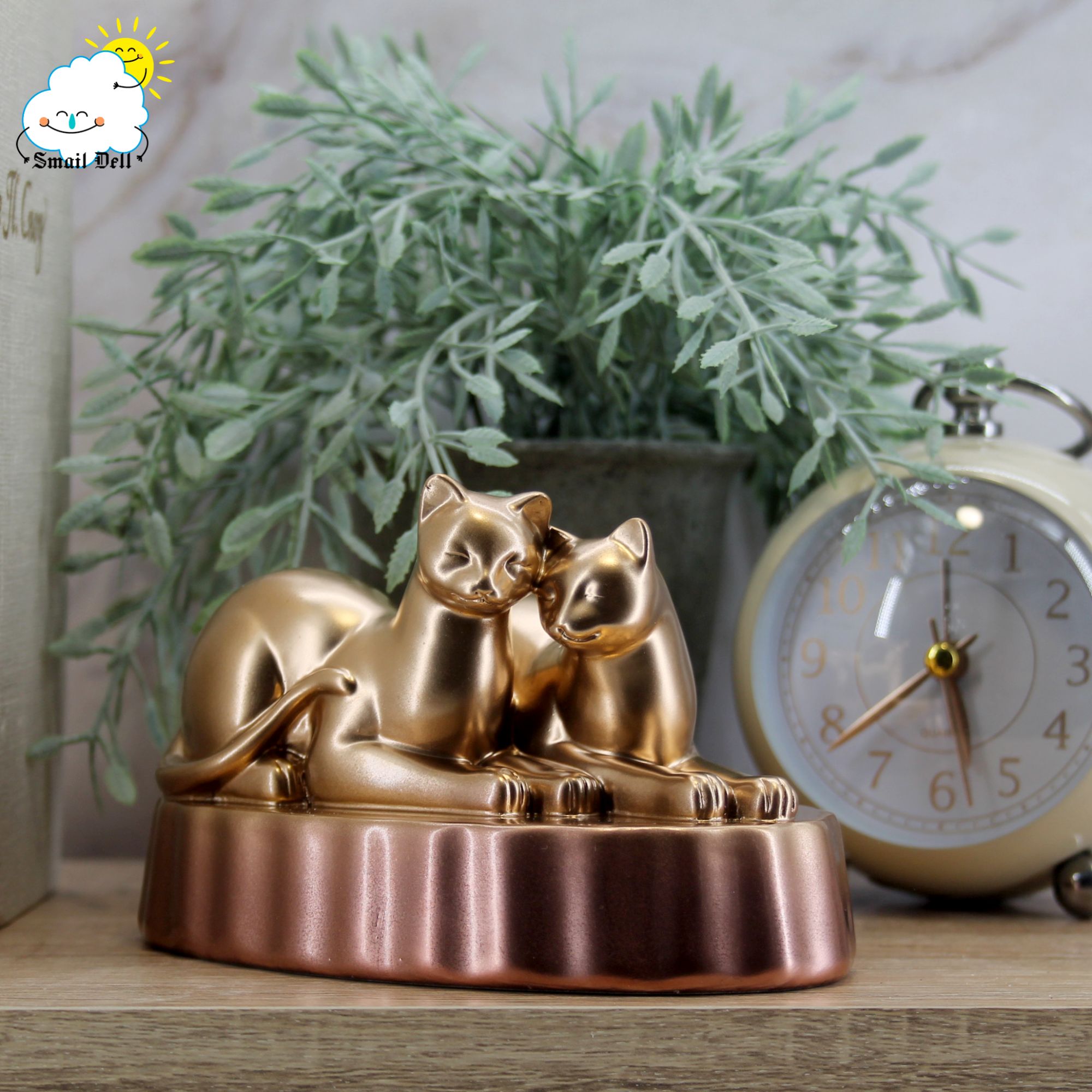 Миниатюра 1. Изделие "Статуэтка Коты влюбленные №6", цвет светлая бронза, категория "Кошки".