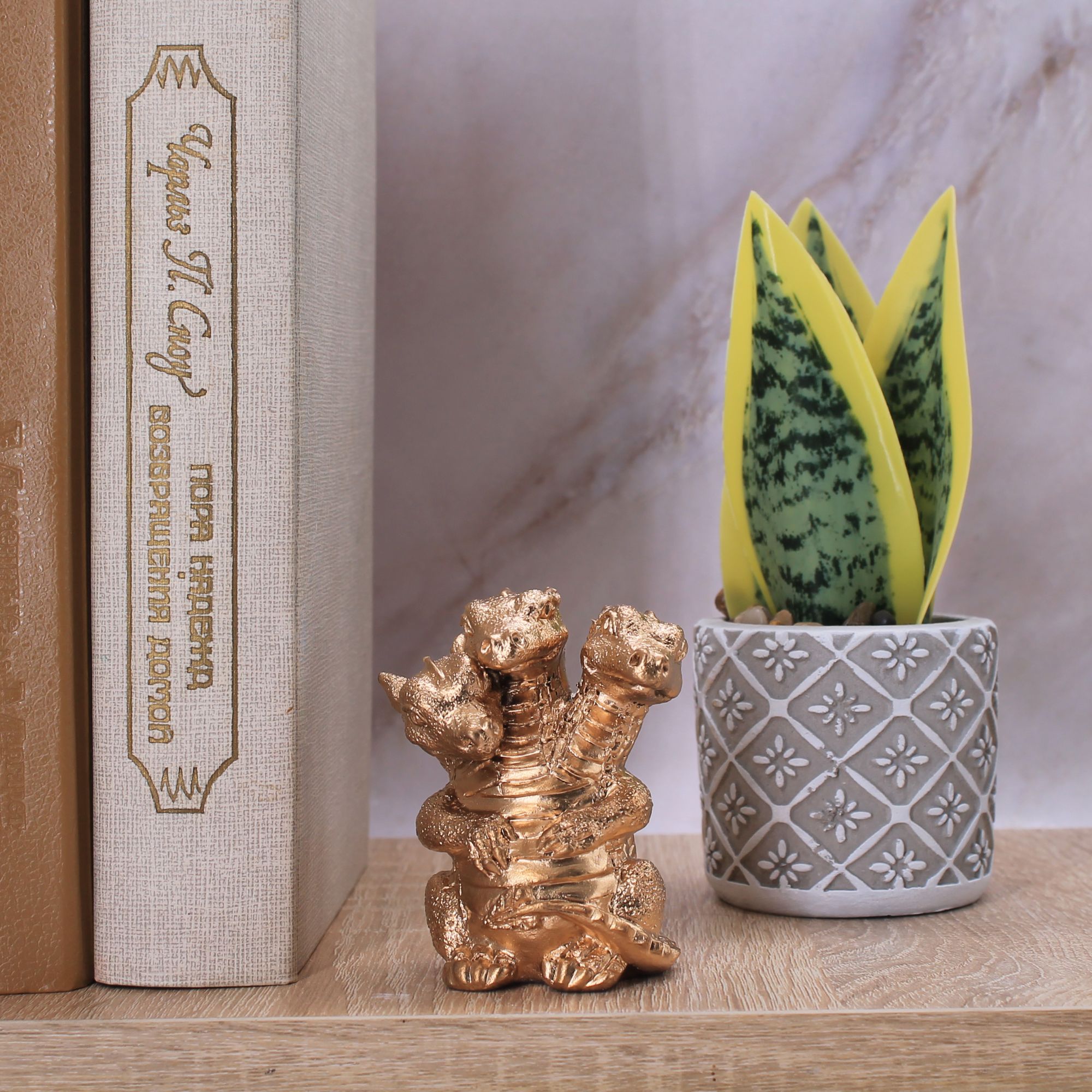 Миниатюра 1. Изделие "Статуэтка Дракон "Змей Горыныч"", цвет светлая бронза, категория "Миниатюры".