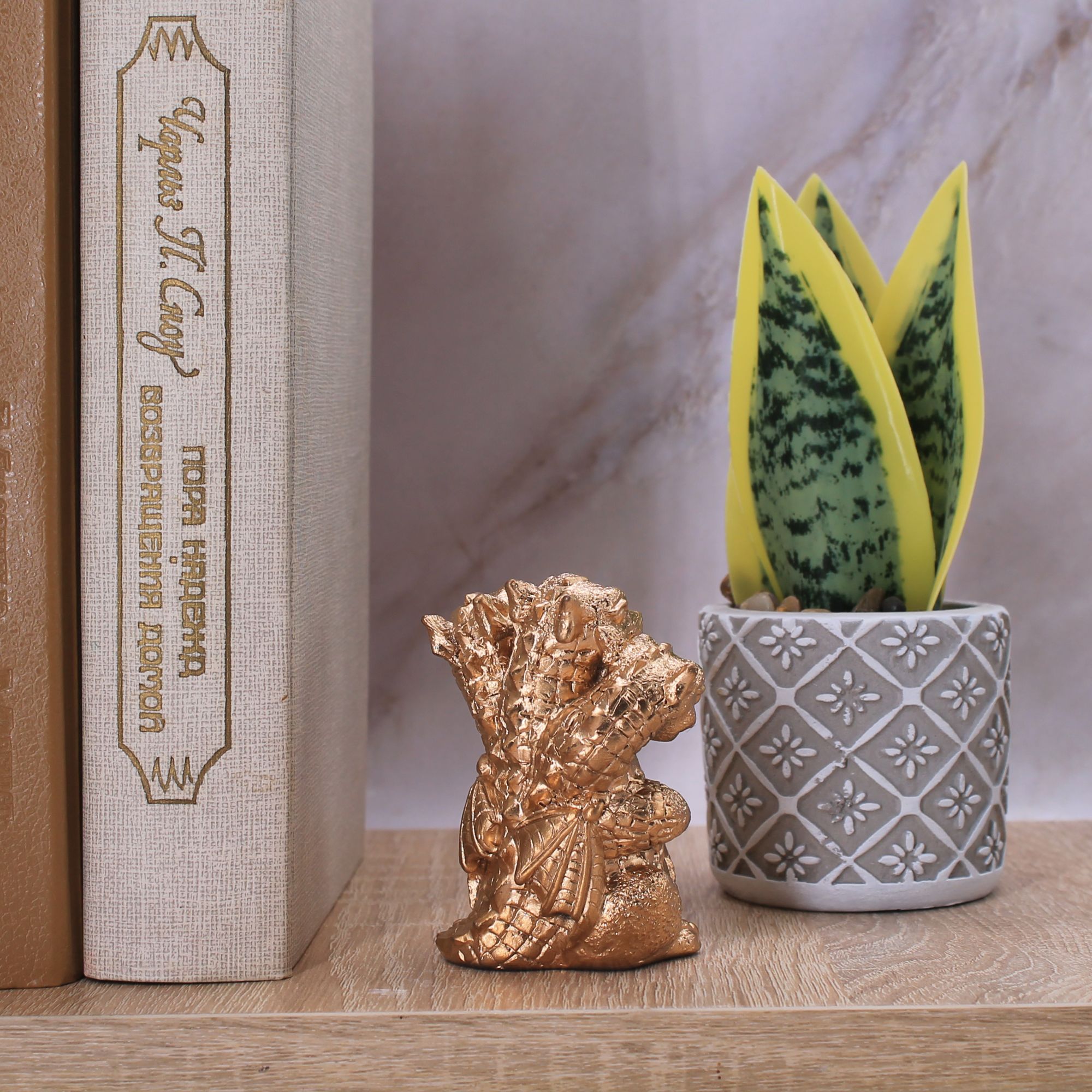 Миниатюра 3. Изделие "Статуэтка Дракон "Змей Горыныч"", цвет светлая бронза, категория "Миниатюры".