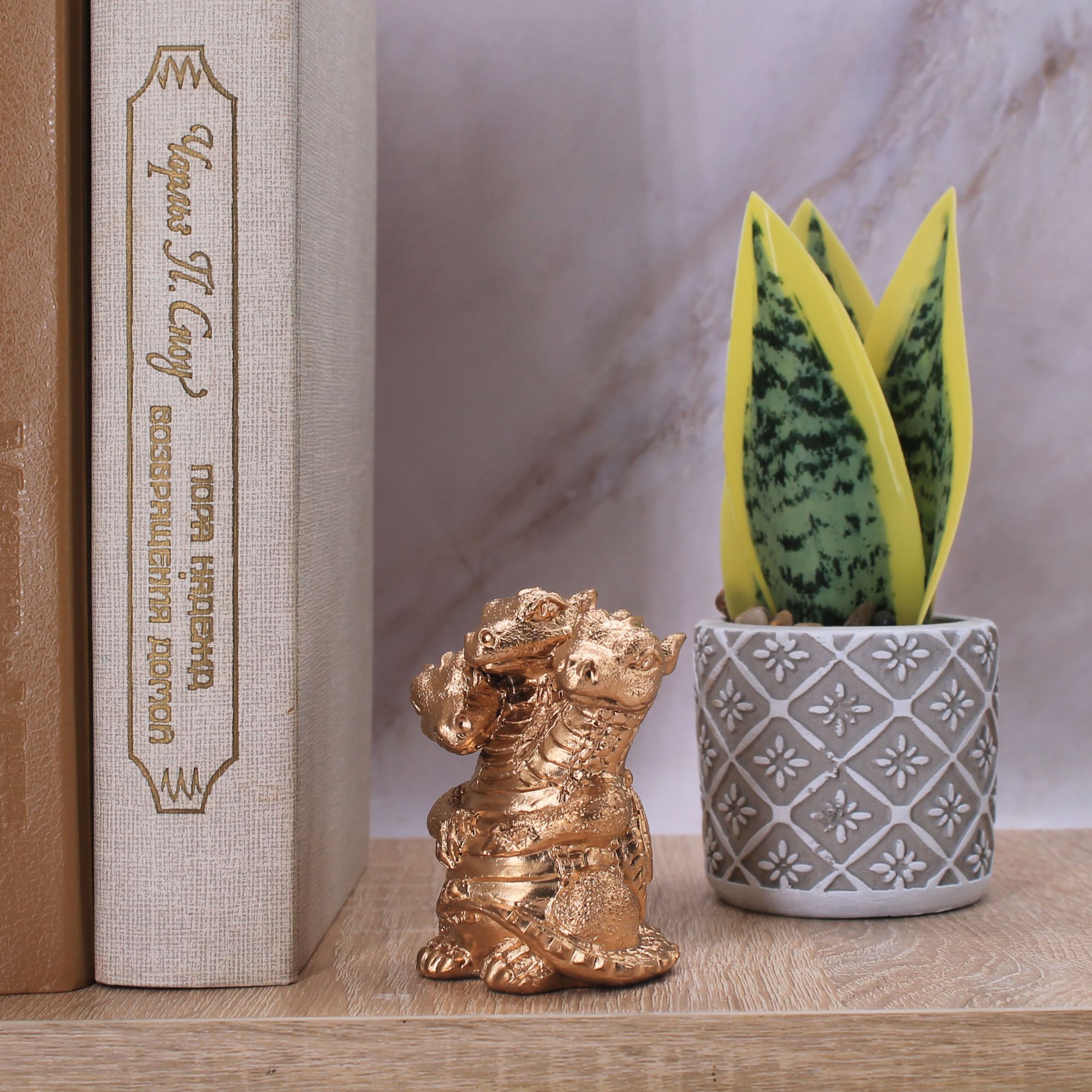 Миниатюра 4. Изделие "Статуэтка Дракон "Змей Горыныч"", цвет светлая бронза, категория "Миниатюры".