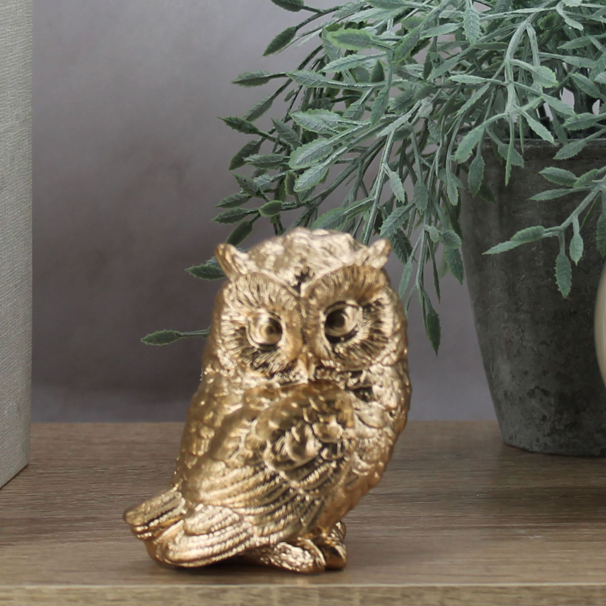 Миниатюра 1. Изделие "Статуэтка Сова малая", цвет светлая бронза, категория "Миниатюры".