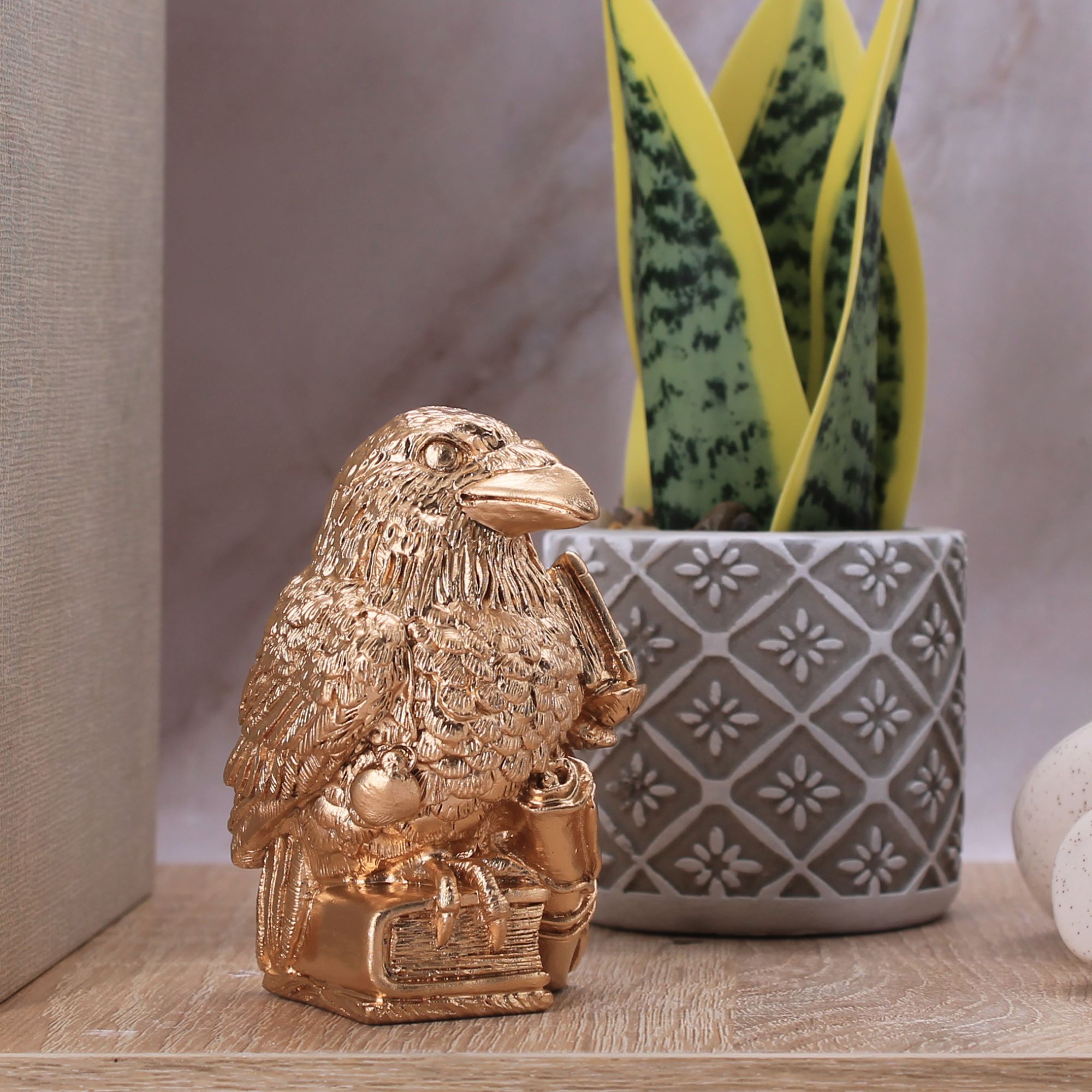 Миниатюра 4. Изделие "Статуэтка Ворон ученый", цвет светлая бронза, категория "Миниатюры".