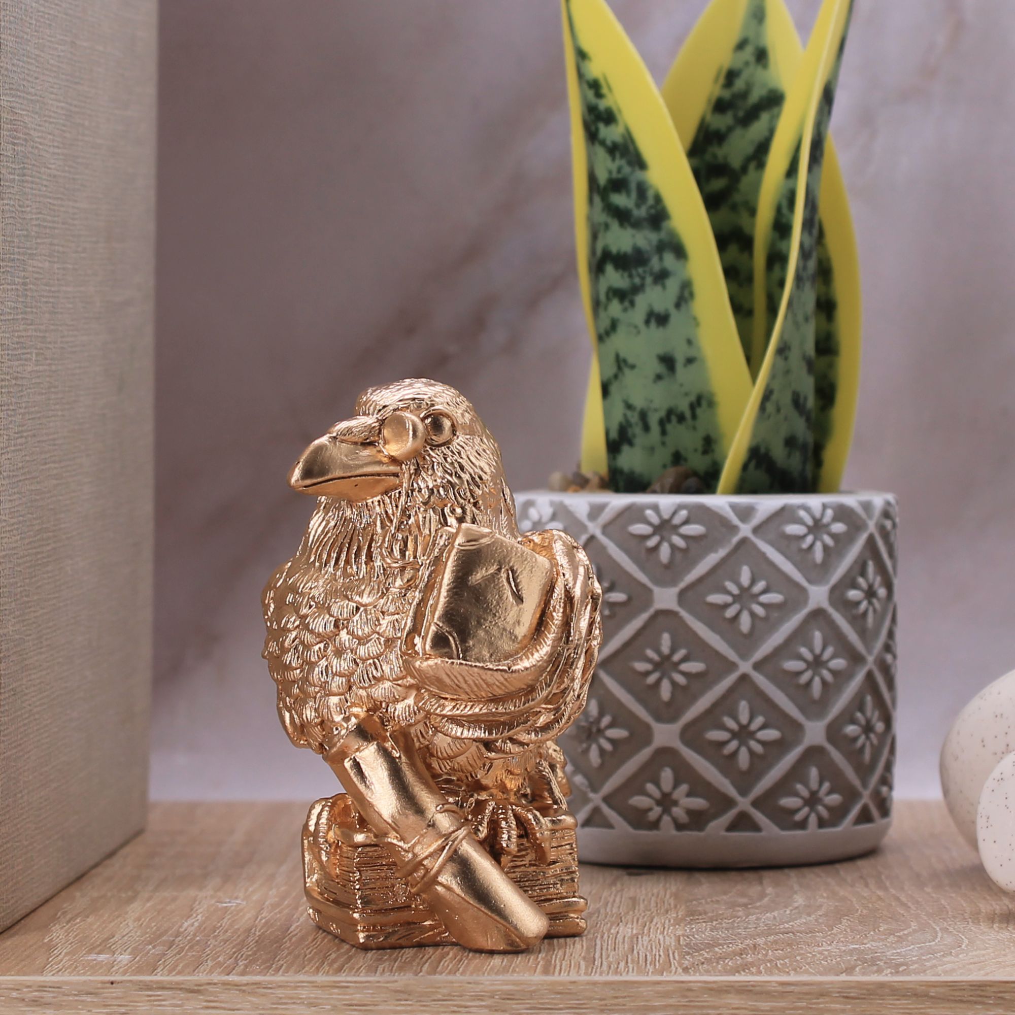 Миниатюра 6. Изделие "Статуэтка Ворон ученый", цвет светлая бронза, категория "Миниатюры".