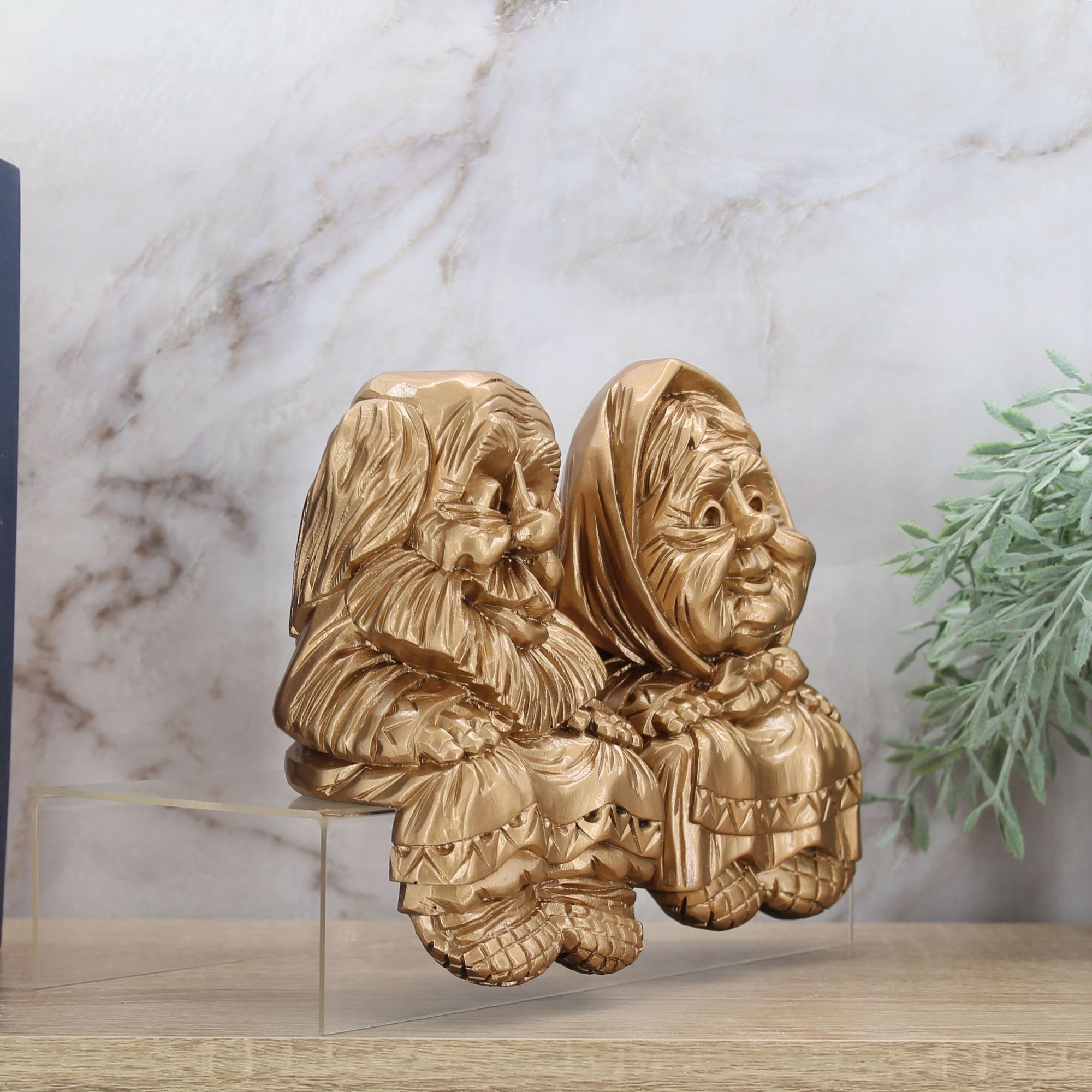 Миниатюра 6. Изделие "Свисающие статуэтки Бабушка и Дедушка", цвет темная бронза, категория "Обереги".