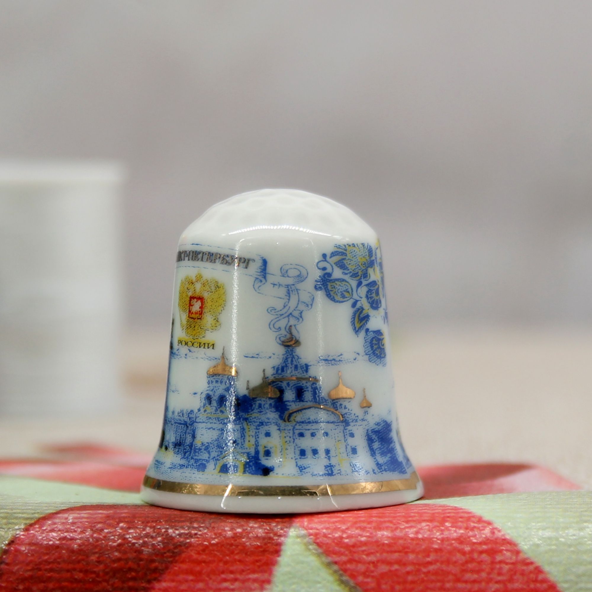 Миниатюра 6. Изделие "Наперсток фарфоровый "Санкт-Петербург" № 1", цвет без цветов, категория "Сопутствующие товары".