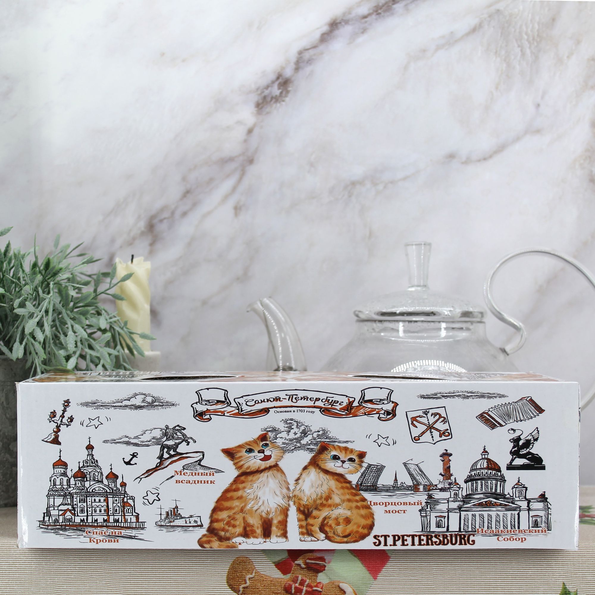 Миниатюра 7. Изделие "Подарочный набор чайных кружек " Санкт-Петербург " № 1", цвет без цветов, категория "Сопутствующие товары".