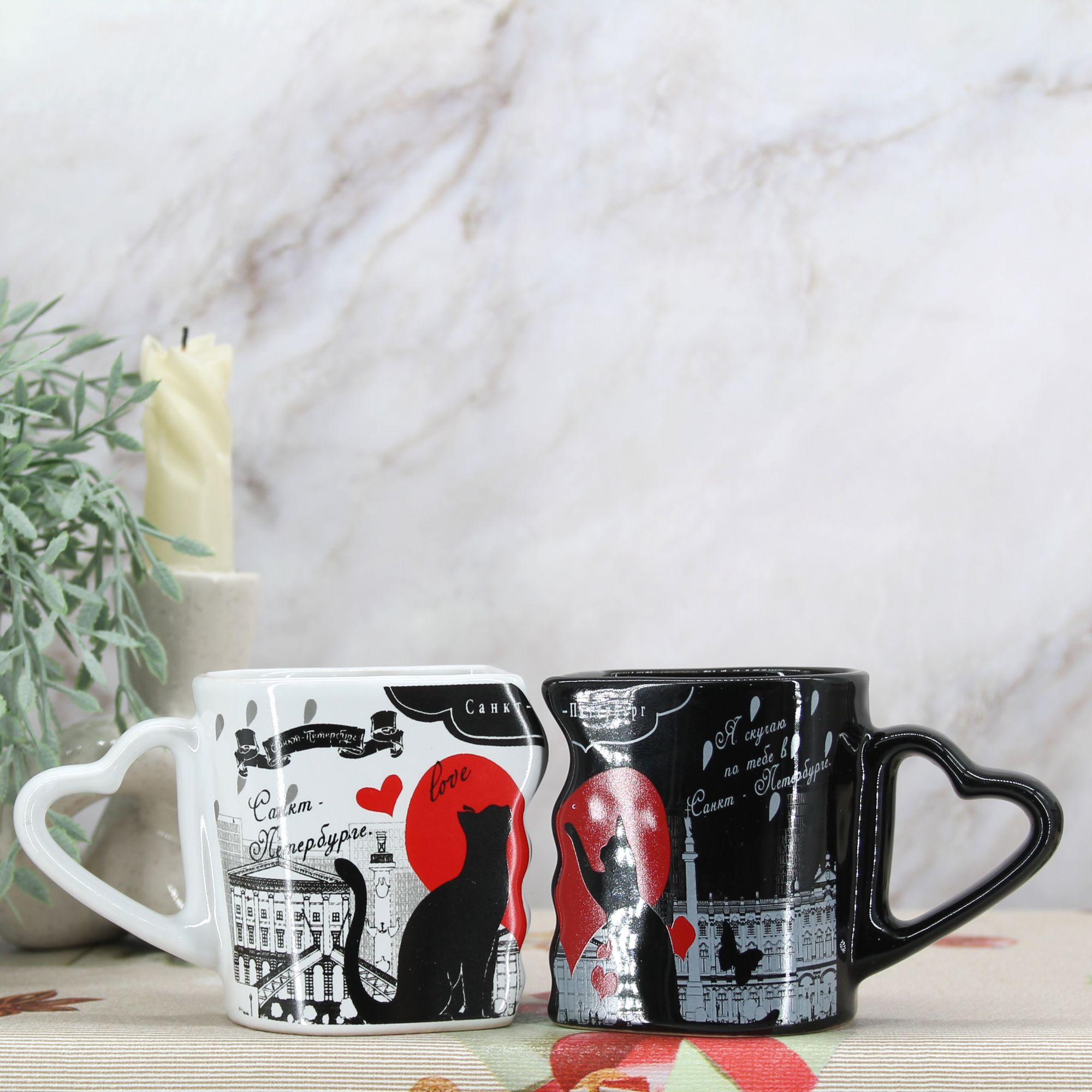 Миниатюра 5. Изделие "Подарочный набор кофейных кружек "Санкт-Петербург" № 1", цвет без цветов, категория "Сопутствующие товары".