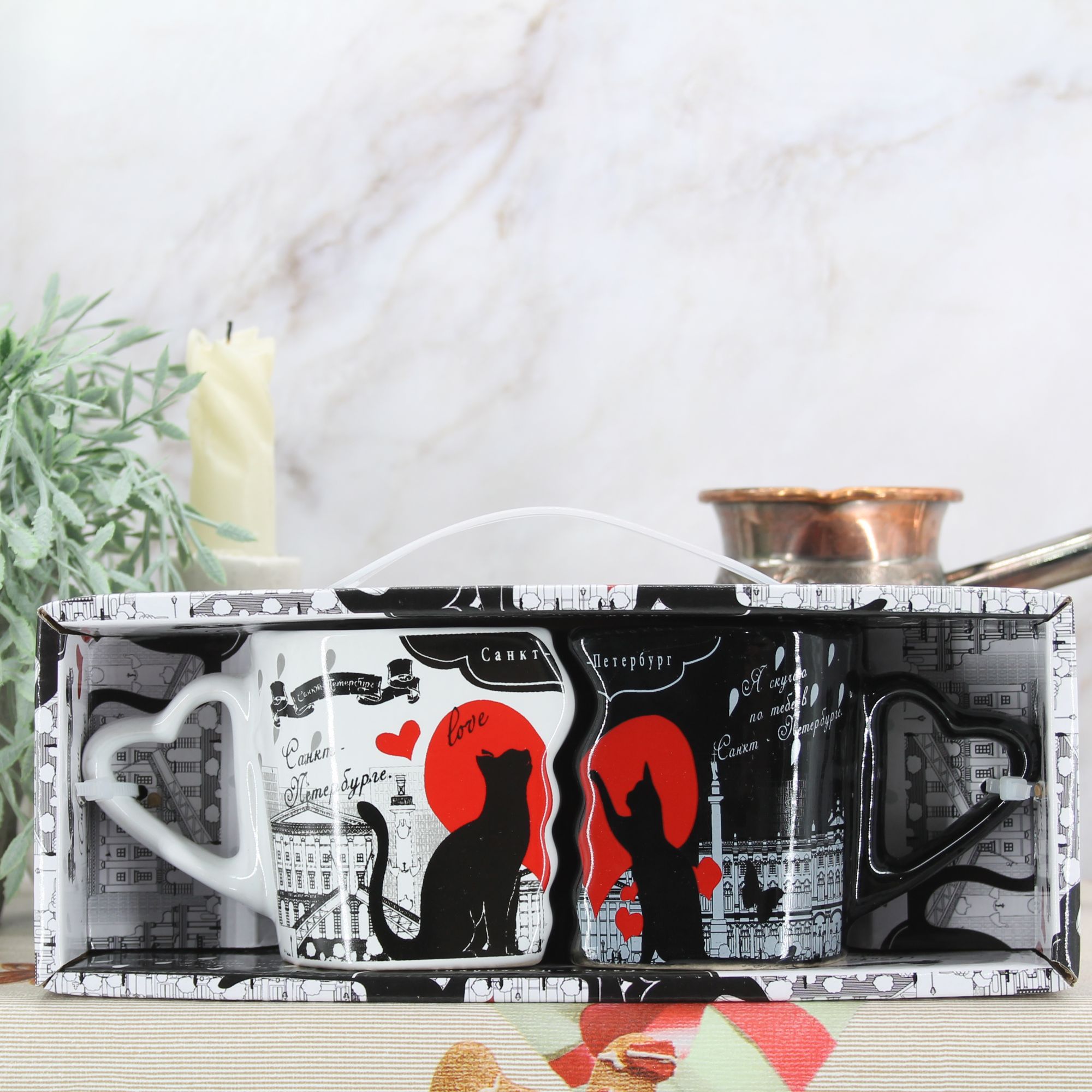 Миниатюра 8. Изделие "Подарочный набор Сувенир кофейных кружек "Санкт-Петербург" № 1", цвет без цветов, категория "Сопутствующие товары".