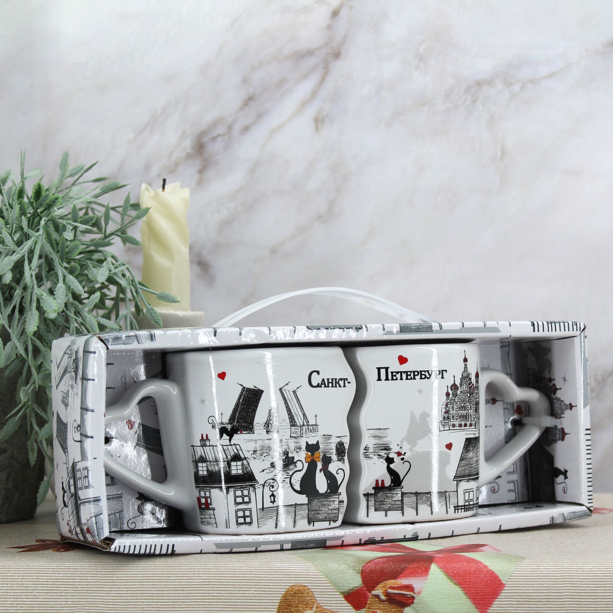 Миниатюра 5. Изделие "Подарочный набор Сувенир кофейных кружек "Санкт-Петербург" № 2", цвет без цветов, категория "Сопутствующие товары".