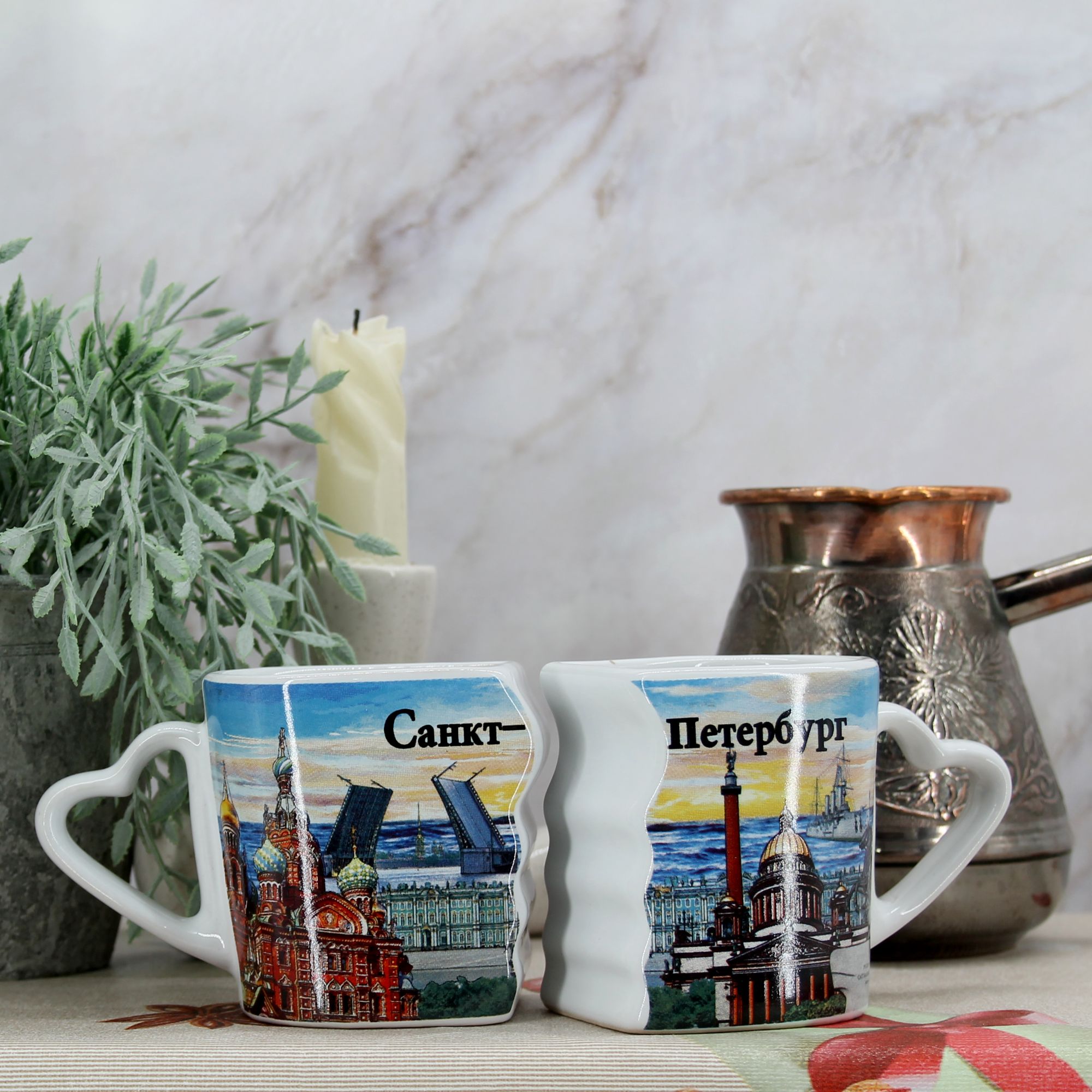 Миниатюра 5. Изделие "Подарочный набор Сувенир кофейных кружек "Санкт-Петербург" № 3", цвет без цветов, категория "Сопутствующие товары".