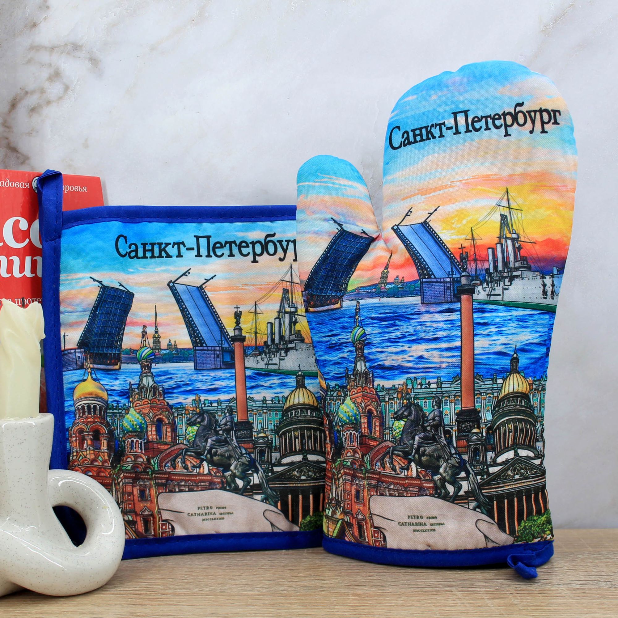 Миниатюра 1. Изделие "Сувенирные прихватки " Санкт-Петербург "  № 3", цвет без цветов, категория "Сопутствующие товары".