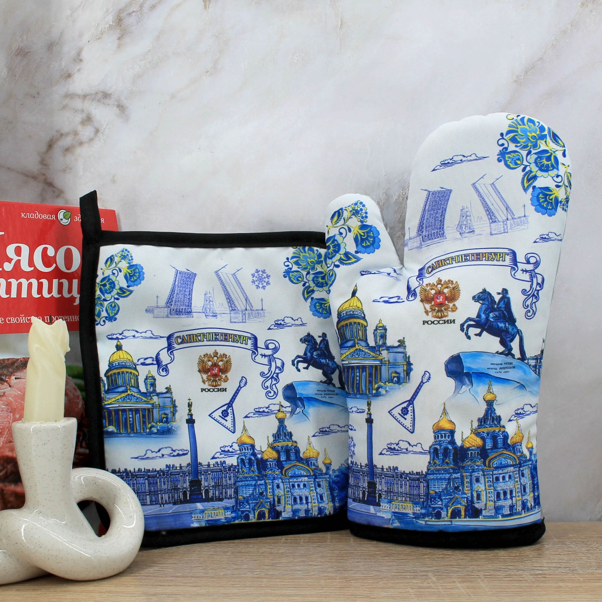 Миниатюра 1. Изделие "Сувенирные прихватки " Санкт-Петербург " № 4", цвет без цветов, категория "Сопутствующие товары".