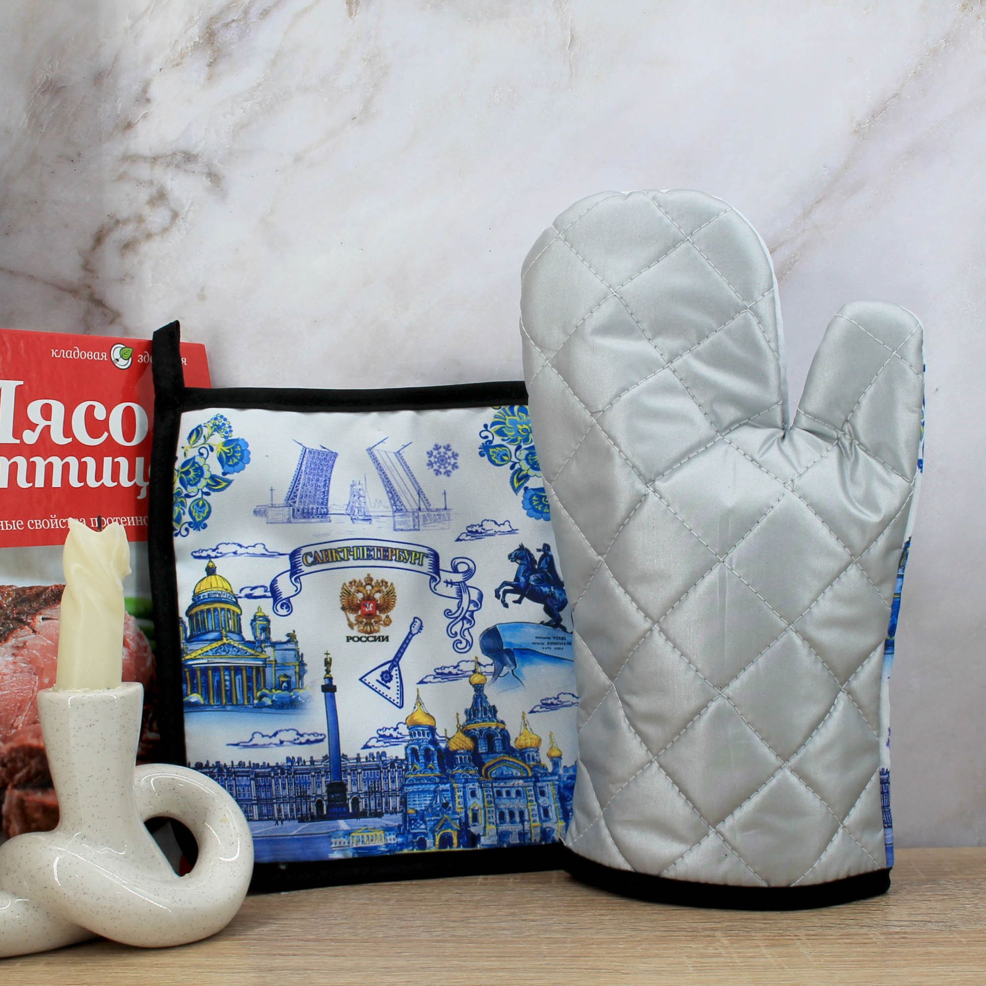 Миниатюра 2. Изделие "Сувенирные прихватки " Санкт-Петербург " № 4", цвет без цветов, категория "Сопутствующие товары".