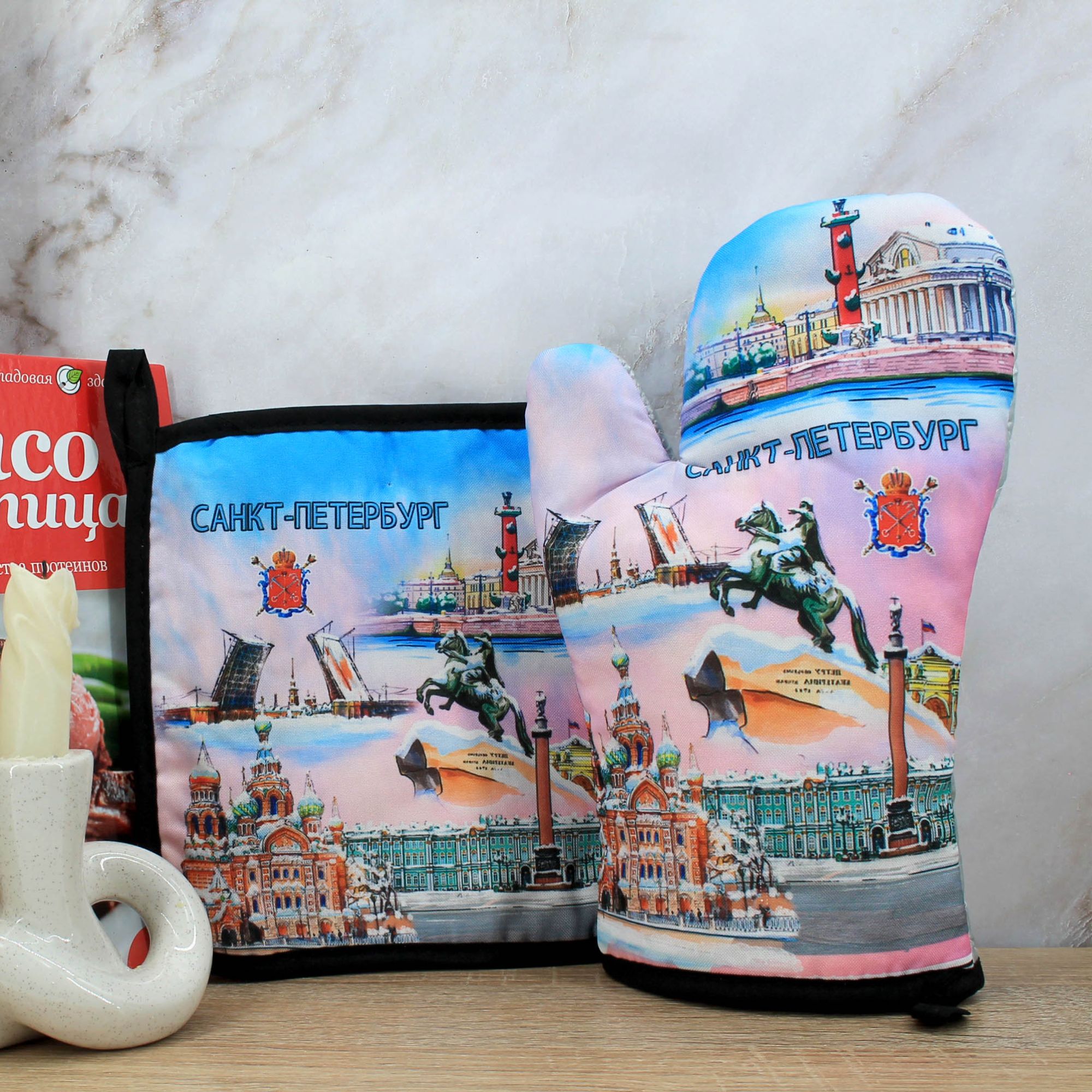 Миниатюра 1. Изделие "Сувенирные прихватки " Санкт-Петербург "  № 6", цвет без цветов, категория "Сопутствующие товары".