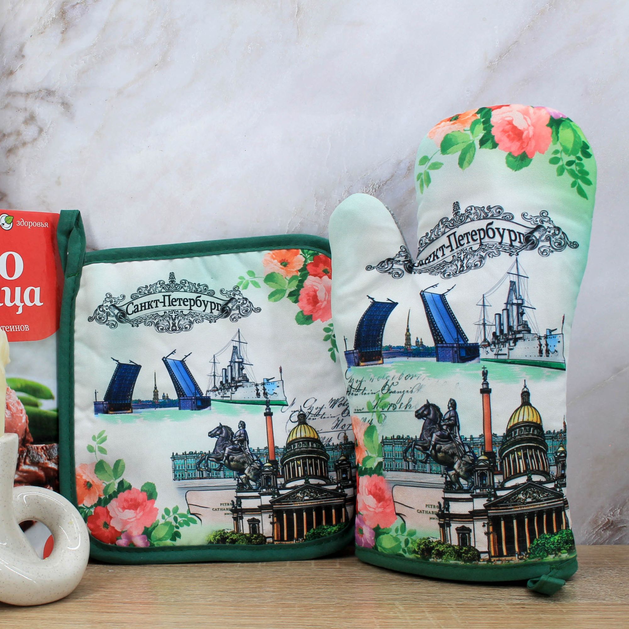 Миниатюра 1. Изделие "Сувенирные прихватки " Санкт-Петербург "  № 7", цвет без цветов, категория "Сопутствующие товары".
